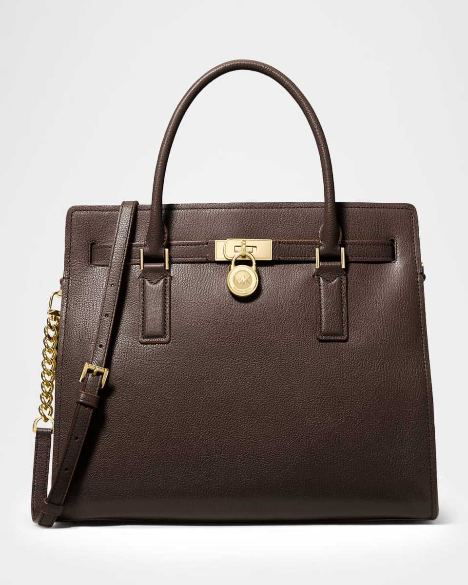 Hamilton Large Leather Top-Handle Bag